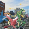 東京タワーのその向こうへ【ポケモンGOAR写真】行け、メガレックウザとラティ兄妹！
