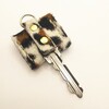 新作は人気のハラコ 豹柄 レオパード オリジナル レザー キーカバー ハンドメイド 一点物