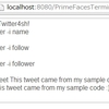 Integrating PrimeFaces Terminal sample with Twitter4J.