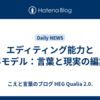 エディティング能力と世界モデル：言葉と現実の編集力