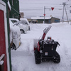 北見は震度３　雪が積もったので除雪した