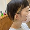 えりあしギリギリまで切り込む【ミニショートボブ】▷インナーブリーチで重かるヘアに