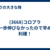 (3668)コロプラ　今一歩伸びなかったので早めに利確！