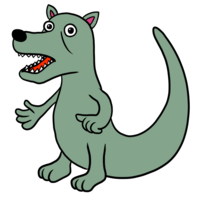 犬のような恐竜 のイラスト