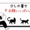 少しの量でもお腹いっぱい