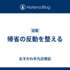帰省の反動を整える