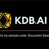 Introduction to KDB.AI (2) - Sample code (document search)