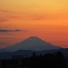 「夕焼け富士山」撮りました。（撮れました。）