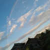 台風が去った朝　虹