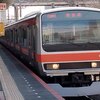 E231系Mu18編成が普通南船橋行きとして北府中駅2番線に入線到着停車するシーン(1085E)2024/03/20（鉄道動画投稿系チャンネルさん）