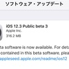 iOS 12.3 PublicBeta3リリース