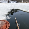 氷を割り、親子でヘラブナを釣る！北海道のヘラブナ釣りだぜ！の巻き、(2022富沢の池1)