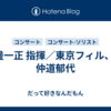 渡邊一正 指揮／東京フィル、Pf.仲道郁代