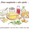 Pizza margherita e alla cipolla「ピッツァ マルゲリータと玉ねぎのピザ」