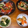  カツオと常備野菜のサラダご飯