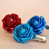 折り紙×レジン×ブローチ、新色登場！／Resin Brooch with Origami rose "Turquoise Blue"