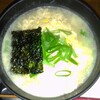 本日の夕食は海鮮ラーメン