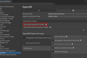 HoloLens 2でOpenXRを利用する場合のEye Tracking設定方法