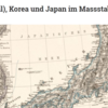 1873年　ペーターマン調製「シナ（東部）、朝鮮、日本図　縮尺　1：7,500,000」米国会図書館蔵