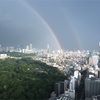 雨雲がやって来て夕立〜からのダブルレインボー〜