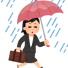 お出掛けの ときに限って 暴風雨