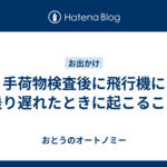 手荷物検査後に飛行機に乗り遅れたときに起こること