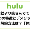 Huluの他社より抜きんでてる3つの特徴とデメリット｜登録と解約方法は？【体験談】