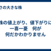 株の値上がり、値下がりに一喜一憂　何が何だかわかりません