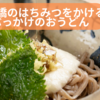 ぶっかけうどんにぶったまげ！ 心斎橋はちみつを使った「心斎橋のはちみつをかけるぶっかけのおうどん」