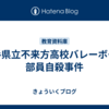 岩手県立不来方高校バレーボール部員自殺事件