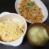 しょうが焼き、白菜漬け、味噌汁