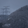 高架線　雪山