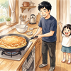 特別の特大ホットケーキは失敗。やっぱり最後は定番ご飯