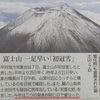 富士山の初冠雪ニュース　静岡側では初冠雪とは言わないらしい
