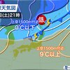 前線が進んでくる影響で、北日本や北陸の一部で雨が降る見込みです。