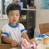 成長日記♪2018/10/3♪３歳１ヶ月＞幼稚園最年少クラスへ登園２日目