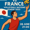 バレーボール🏐ネーションズリーグ2025男子日本🆚フランス2025/06/26の日本時間21時開始の試合です🏐