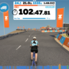 本日のアクティヴィティ zwift Ven-Top 43km