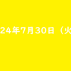 2024年7月30日 火曜日