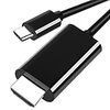 USB C HDMI 変換ケーブル【4K@30Hz 映像出力 1.8M 接続ケーブル】Type C HDMI変換アダプター Thunderbolt3対応 HDMIケーブル 設定不要/在宅勤務 MacBook Air 2020/2019/2018、MacBook Pro、iPad Pro 2020/2019、iMac、Surface Book、Galaxy S20/S20+などパソコン/スマホ対応