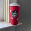 Starbucks reusable red cup 今年ももらいました