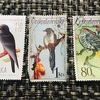 切手集め　鳥と蝶外国編