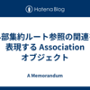 外部集約ルート参照の関連を表現する Association オブジェクト