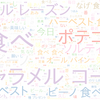 　Twitterキーワード[#お菓子10種プレゼント]　05/25_18:00から60分のつぶやき雲