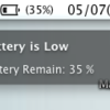 MacBookのバッテリーの残量をGrowlに通知する