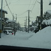 秋田市内の雪道状況