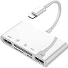 【2021最新型】Lightning USB カメラアダプタ iPhone SD カードリーダー 5in1 USB3.0 SD TFカードリーダー OTG対応 双方向データ転送 急速充電 キーボード USBメモリ iPhone iPad iPod用 IOS11/12/13対応