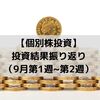 【個別株投資】投資結果振り返り（9月第1週~第2週）