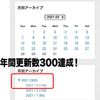 年間ブログ更新数300回到達！