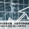 日々の株式投資記録　日経平均株価週間予想　190826～0830